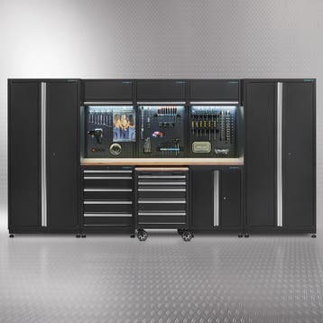 Datona Werkplaatsinrichting PREMIUM met eiken werkblad 385, Doe-het-zelf en Verbouw, Ophalen of Verzenden, Nieuw