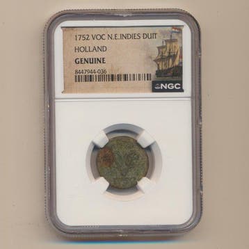 Nederlands-Indië, Nederland. VOC Duit 1752 (Zonder
