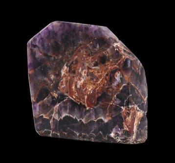 Grote 2,36 kg Chevron Amethyst & Red Cacoxenite vrijvormige