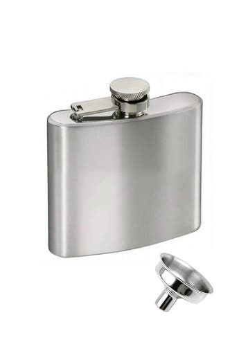 Platvink Middelgroot Trechter 147 ml 5 Oz RVS Flesje Platvin, Ophalen of Verzenden, Nieuw, Feestartikel, Carnaval