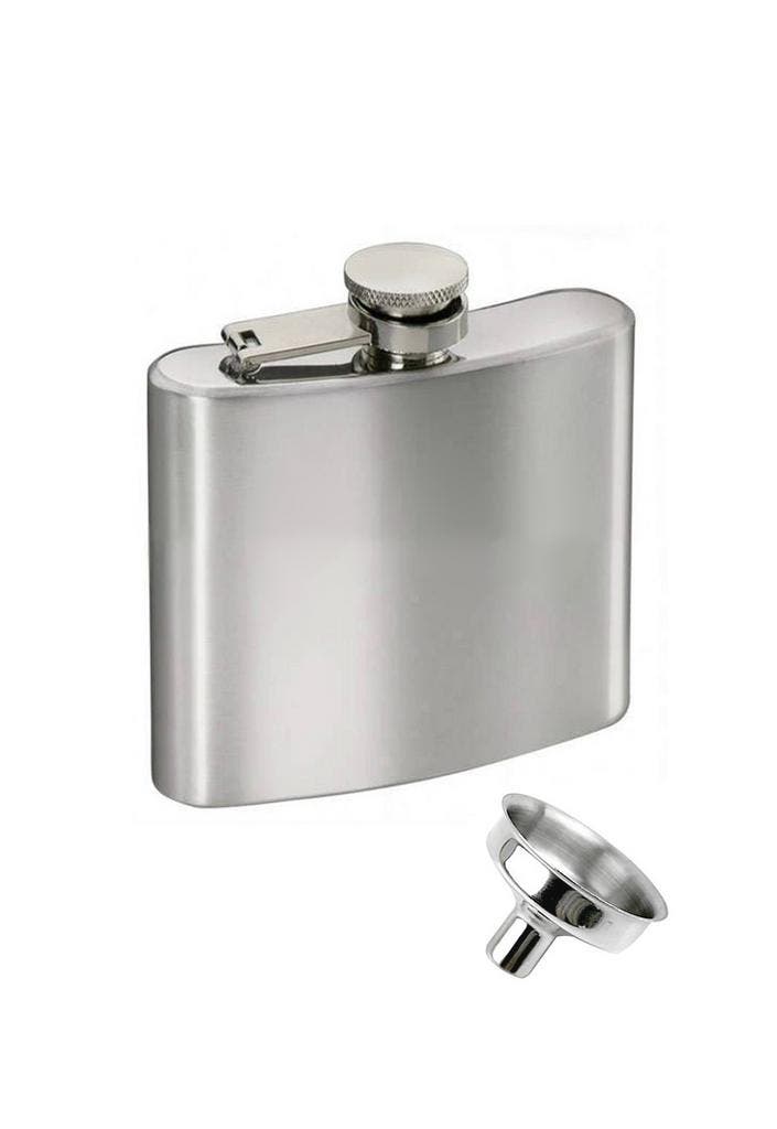 Platvink Middelgroot Trechter 147 ml 5 Oz RVS Flesje Platvin, Hobby en Vrije tijd, Feestartikelen, Carnaval, Feestartikel, Nieuw