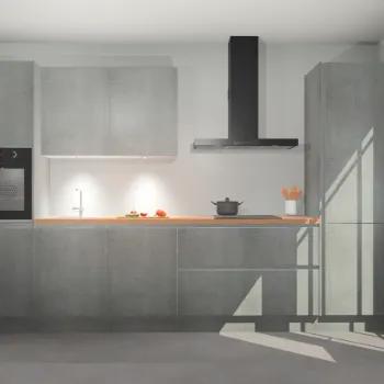 Beton parelgrijs greeploze keuken Cabaret 113958, Verzenden, Nieuw