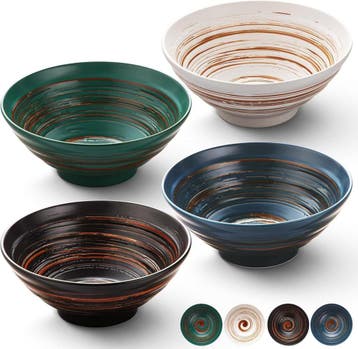 Ramen kommen set 4-delig | 20cm | Retourdeal 34% Korting, Keramiek, Ophalen of Verzenden, Zo goed als nieuw, Kom(men)