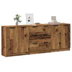 vidaXL Dressoirs 3 st 60x30x70 cm bewerkt hout oud, Huis en Inrichting, Kasten | Dressoirs, Verzenden, Nieuw, Overige houtsoorten