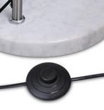 Retro design Booglamp - Staande Vloerlamp - Zilver - Opaa..., Huis en Inrichting, Verzenden, Nieuw