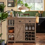 2dekans | SoBuy Keukeneiland incl Wijnrek - 110 x 55 x 95 cm, Huis en Inrichting, Ophalen of Verzenden, Zo goed als nieuw