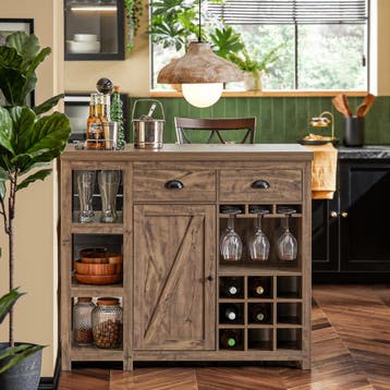 2dekans | SoBuy Keukeneiland incl Wijnrek - 110 x 55 x 95 cm, Ophalen of Verzenden, Zo goed als nieuw
