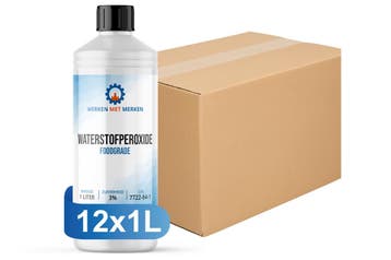 Wmm Chemie Waterstofperoxide foodgrade 3 2 spraytriggers, 12, Verzenden, Nieuw