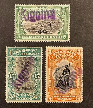 Ruanda-Urundi 1915 - Uitgifte Mols - 3 waarden van de reeks, Gestempeld