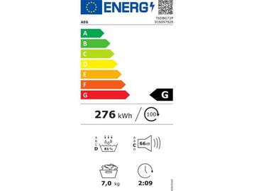 AEG T6DBG72P - Condensdroger - ProSense® technologie - 7kg, Witgoed en Apparatuur, Wasdrogers, Verzenden, Zo goed als nieuw