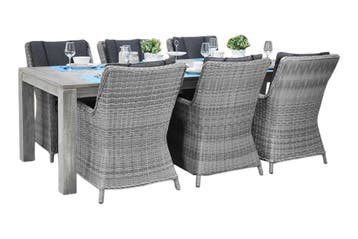 Cancun-Avalon Tuinset 6 Personen - Acacia / Natural Grey, Verzenden, Nieuw