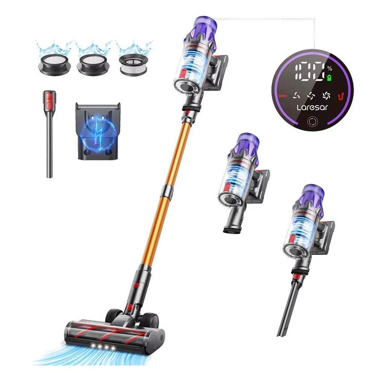 Laresar V7 Draadloze Stofzuiger - 500W Zuigkracht - Nieuw, Witgoed en Apparatuur, Stofzuigers, Nieuw, Reservoir, Minder dan 1200 watt