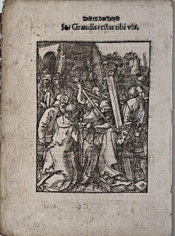 Albrecht Dürer (1471-1528) - Cristo porta la croce, serie la