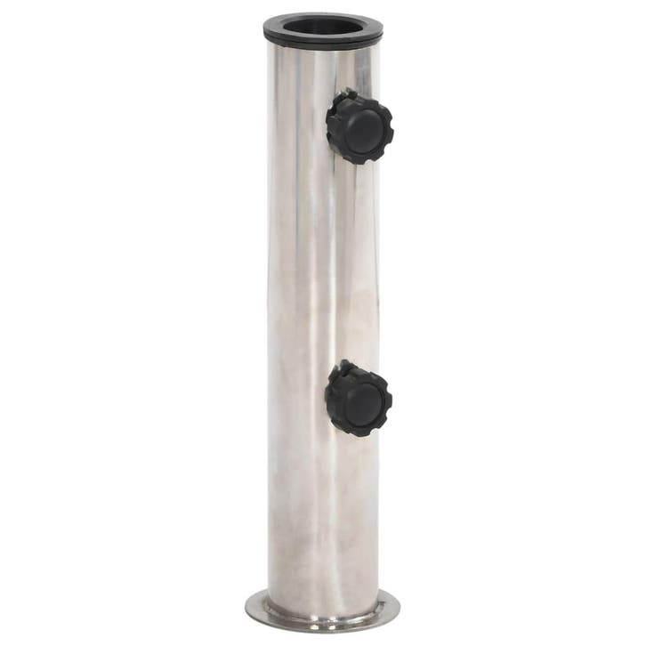 vidaXL Parasolvoet voor Ø38/48 mm stok staal zilverkleurig, Tuin en Terras, Parasols, Parasolvoet, Nieuw, Verzenden
