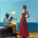 Le Yack - Jazz on the Horizon - Handmade! - unique work, Antiek en Kunst