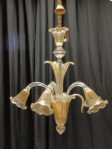 Kroonluchter - Schochoro - Muranoglas - 5 lampen