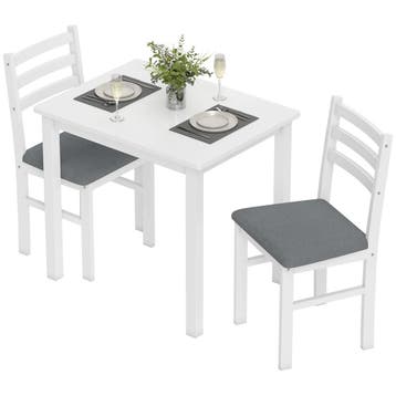 TRUUSK 3-delige Eettafelset - Compacte Keukentafel met 2 Ges, Huis en Inrichting, Verzenden, Nieuw