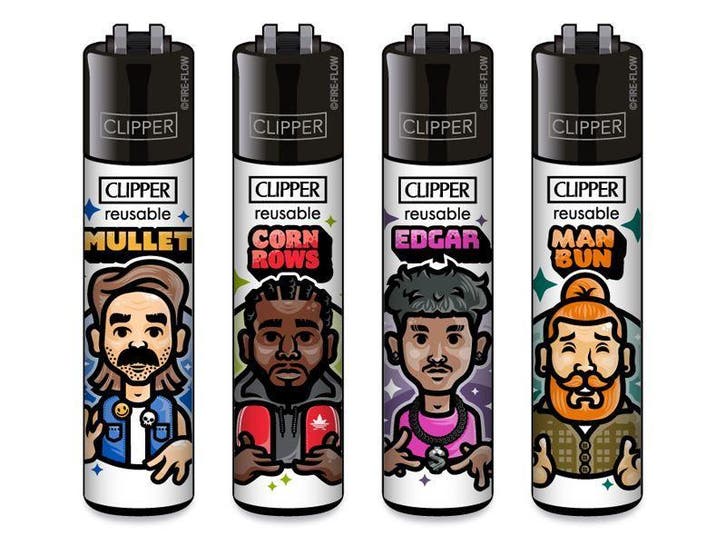 Clipper aansteker - Men Haircuts - CP11 (4 stuks), Verzamelen, Rookartikelen, Aanstekers en Luciferdoosjes, Nieuw, Verzenden