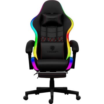 Gamestoel met Led-Bureaustoel-Ergonomisch-Zwart, Ophalen, Zwart, Nieuw, Ergonomisch