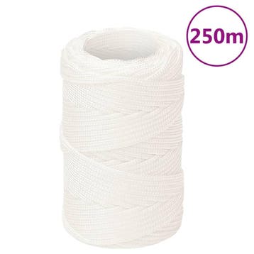 vidaXL Boottouw 2 mm 250 m polypropyleen volwit, Verzenden, Nieuw