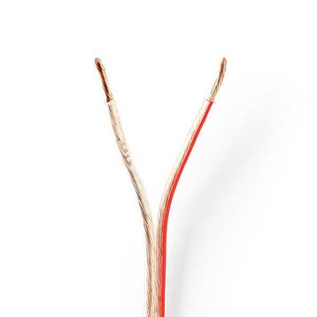 Luidsprekerkabel op rol | 100 meter (2.5 mm², Transparant), Verzenden, Nieuw