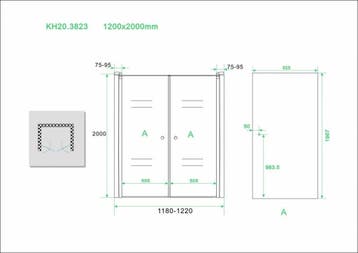 Wiesbaden dubbele pendeldeur in nis 1200x2000 6mm NANO glas, Ophalen of Verzenden, Nieuw
