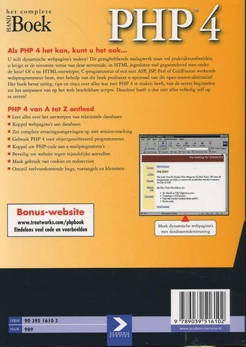 PHP4 / Het complete HANDBoek 9789039516102 T. Converse, Verzenden, Gelezen, T. Converse