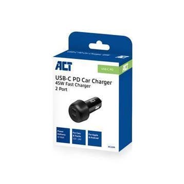 ACT 45W Dual USB-C Autolader | NIEUW incl. verzending NL, Verzenden, Nieuw, ACT