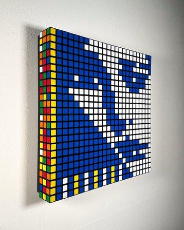 Giovanni Contardi - Rubiks Cube Mosaic - Wariness