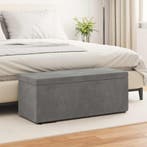 vidaXL Kruk Donkergrijs 101 x 41 x 40 cm Velvet en, Verzenden, Nieuw