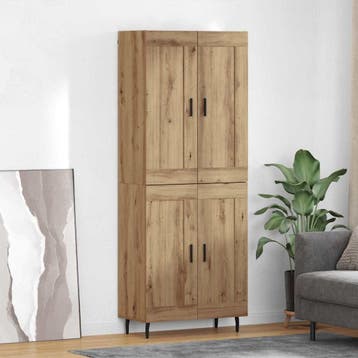 vidaXL buffetkast 2 st Artisan Eiken 69,5 x 34 x 180 cm, Minder dan 50 cm, Verzenden, Nieuw, Minder dan 100 cm