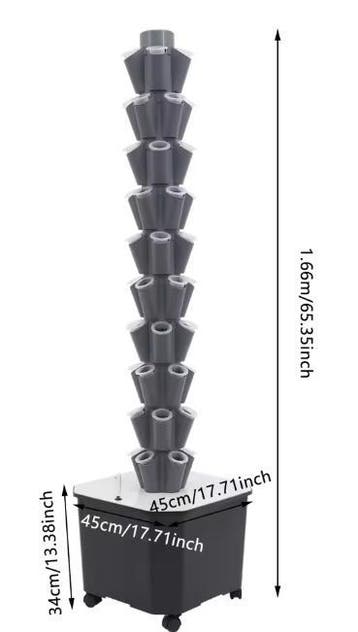 Verticaal aeroponic hydrocultuur kweeksysteem 50-gaats met p, Verzenden, Nieuw
