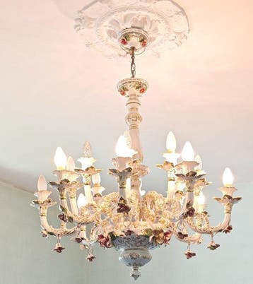 Kroonluchter - Porselein - Capodimonte-stijl