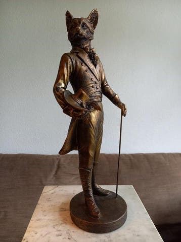 sculptuur, Mijnheer de Vos - 41 cm - Resin