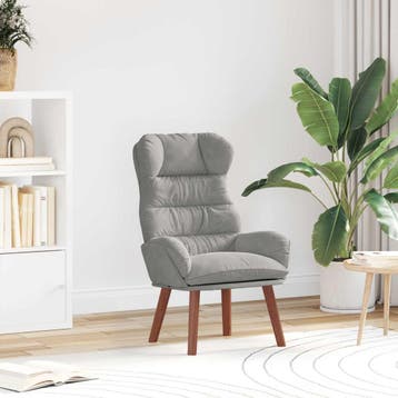 vidaXL Fauteuil Lichtgrijs 69 x 74 x 93 cm Fluweel, Verzenden, Nieuw