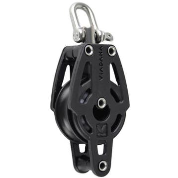 Viadana Carbo 38mm Blok met Hondsvot en Wartel, Watersport en Boten, Ophalen of Verzenden, Nieuw