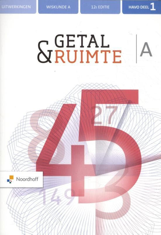 Getal  Ruimte havo deel 1wiskunde a uitwerking 9789001735364, Boeken, Studieboeken en Cursussen, Zo goed als nieuw, Verzenden