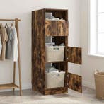 vidaXL Wasmeubel Gerookt eiken 50 x 68 x 162 cm Bewerkt hout, Verzenden, Nieuw
