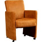 Leren eetkamerstoel Elegant - Kenia Cognac (cognac) -, Eigentijds, Modern, Bruin, Nieuw, Leer