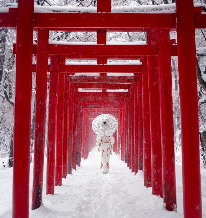 La Chibroneuse - Whispers of the Torii - XL, Antiek en Kunst, Kunst | Designobjecten