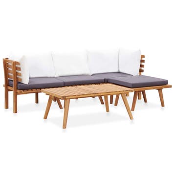 vidaXL 5-delige Loungeset massief acaciahout, Verzenden, Nieuw, Hardhout, Loungeset