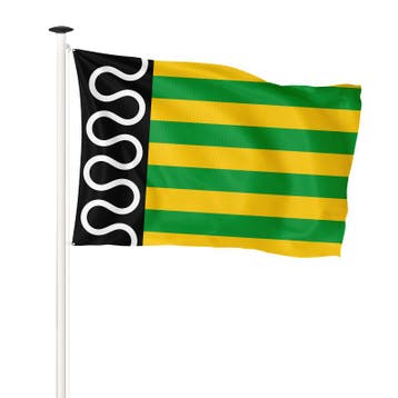 Vlag gemeente De Wolden 100x150cm (voor gevelstok), Nieuw