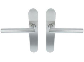 ODShop deurklink Modern haaks op ovaal schild blind rvs, Verzenden, Nieuw
