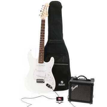 Fazley FST118WH witte elektrische gitaar starterset met, Muziek en Instrumenten, Verzenden, Nieuw