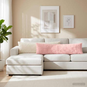 vidaXL Kussensloop HEERLEN Wit 40 x 145 cm Nep Konijnenbont, Verzenden, Nieuw, Wit