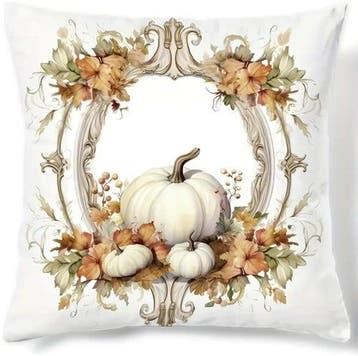 Kussenhoes Witte Pompoentjes #29 45x45 cm, Ophalen of Verzenden, Nieuw