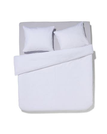 HEMA Dekbedovertrek 240x200/220cm hotel katoen percal wit, Verzenden, Nieuw, Wit