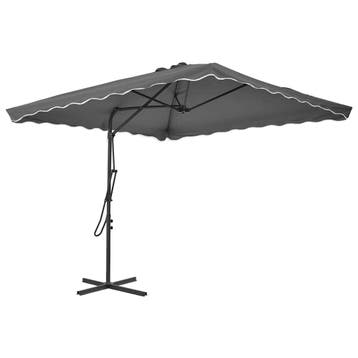 vidaXL Parasol met stalen paal 250x250 cm antraciet, Verzenden, Nieuw, 2 tot 3 meter