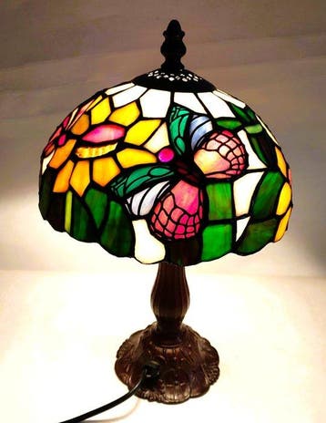 Tiffany STYLE Butterfly - Tafellamp - Loodkristal -, Nieuw