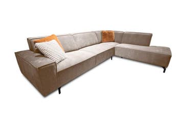 Hoekbank Heerlen - hoekbanken - Taupe, Nieuw, Stof